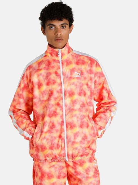 puma salmon regular fit printed jacket