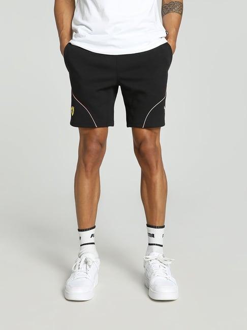 puma scuderia ferrari motorsport black regular fit sports shorts