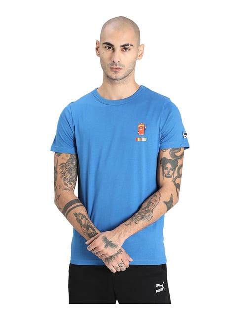 puma sky blue crew t-shirt