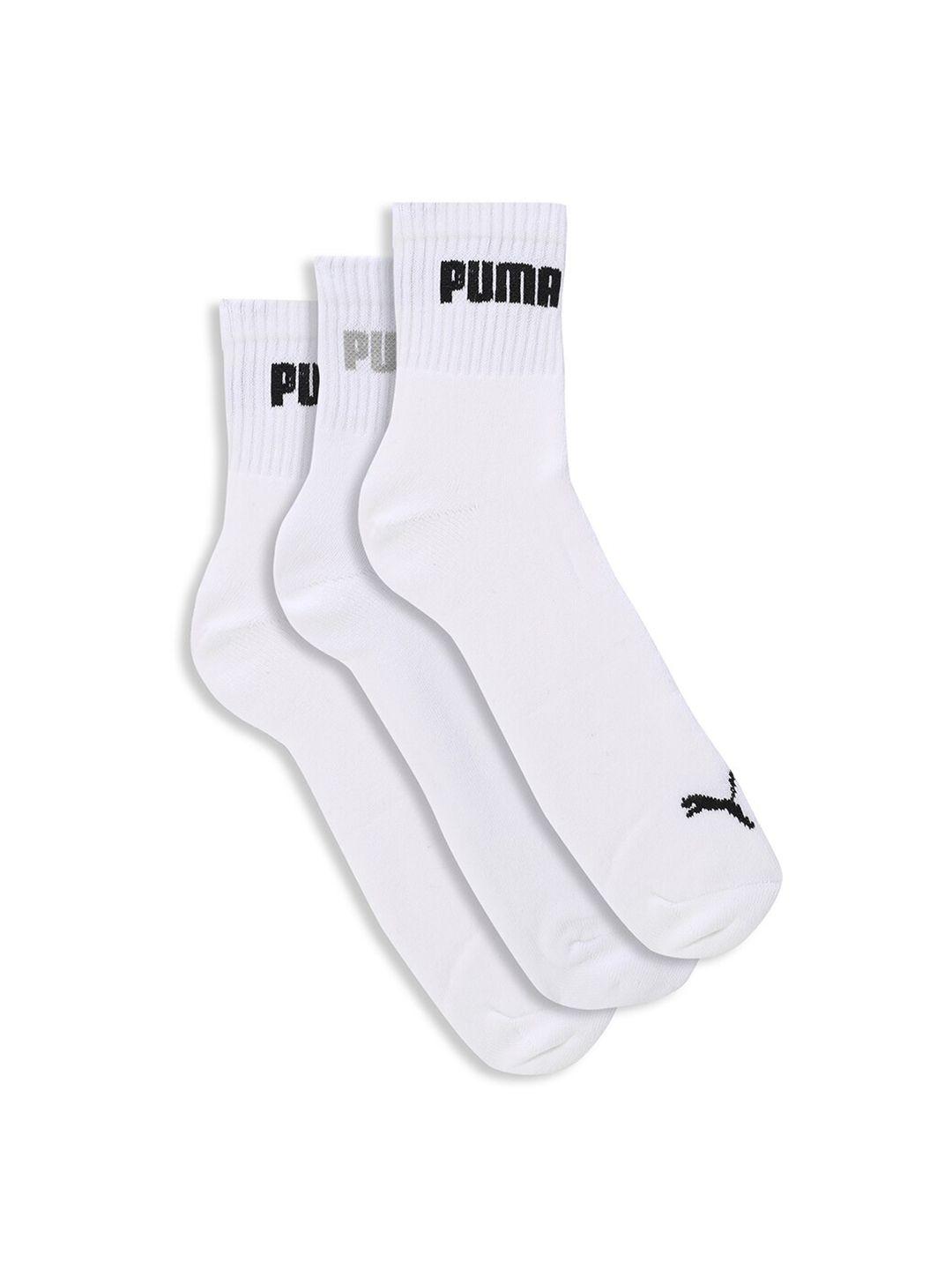 puma sport quarter unisex pack of 3 quarter cotton ankle-length socks