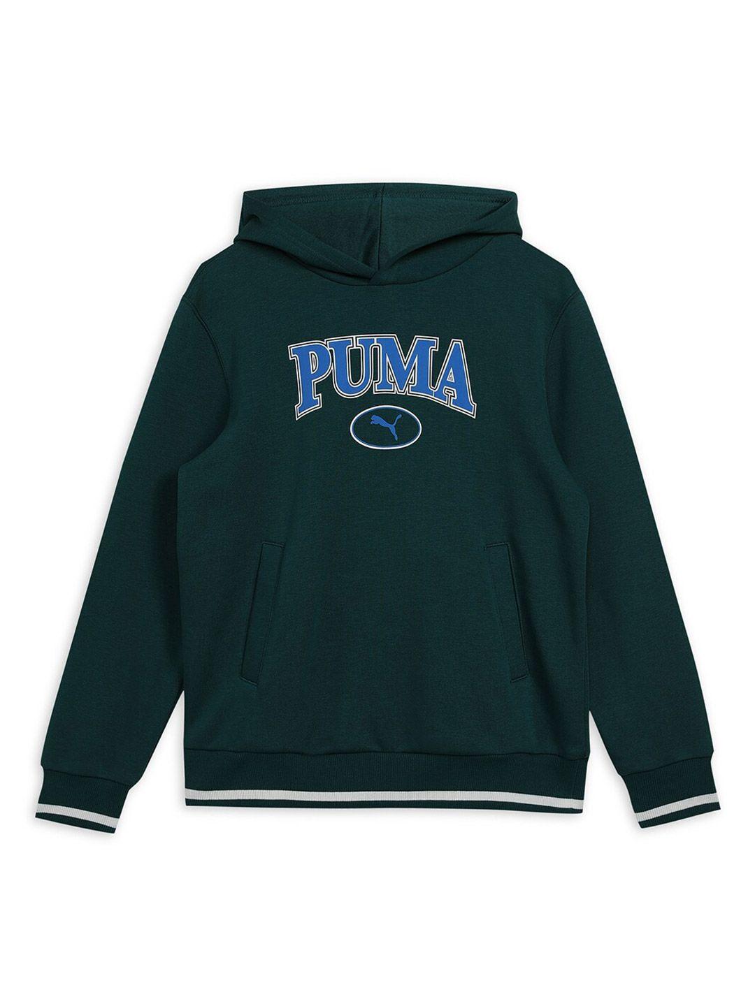 puma squad boys brand logo detail sweatshirt