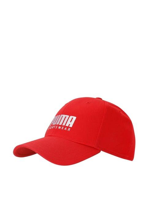puma stretchfit red solid baseball cap - xl