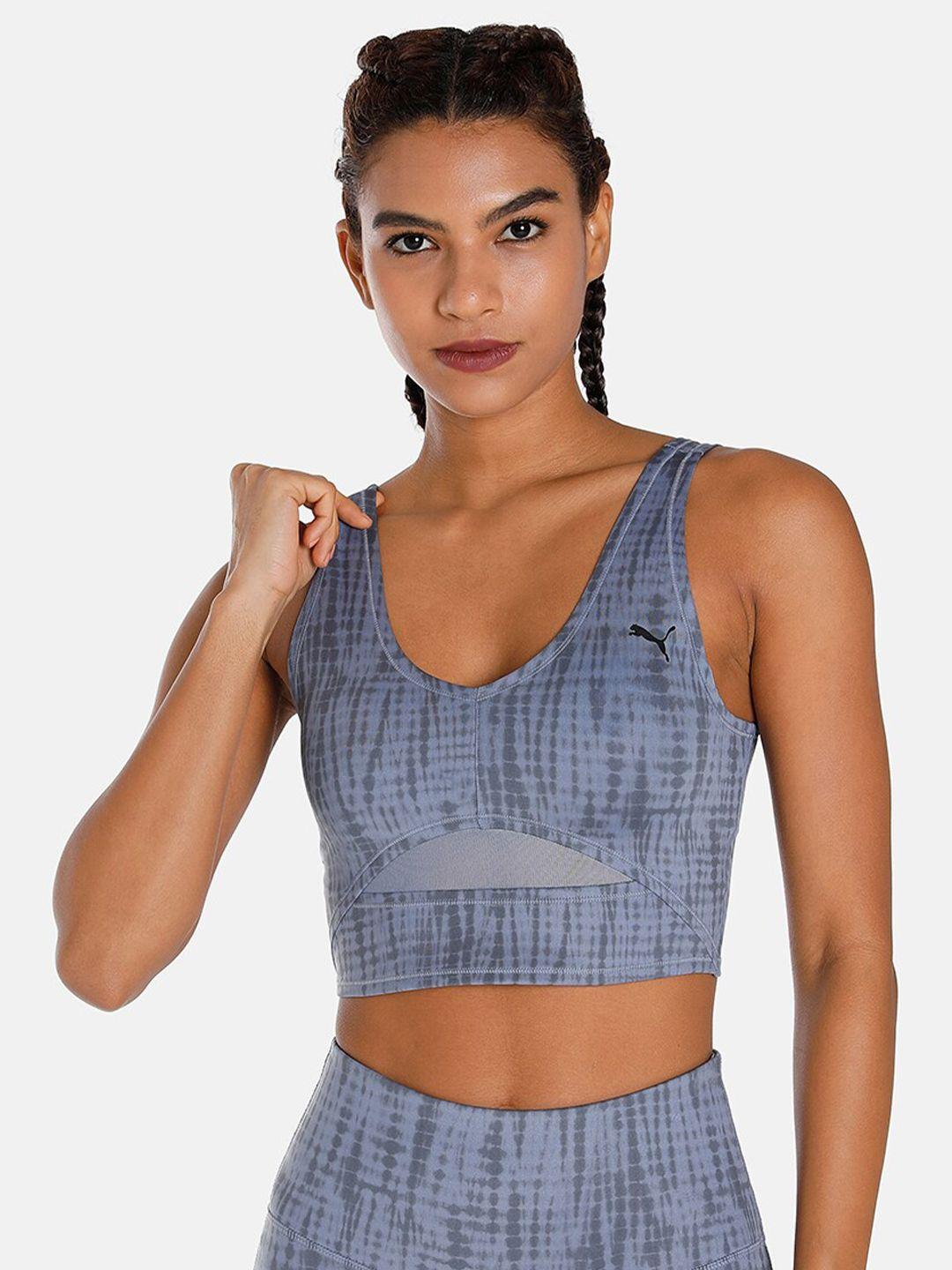 puma studio all over print crop top