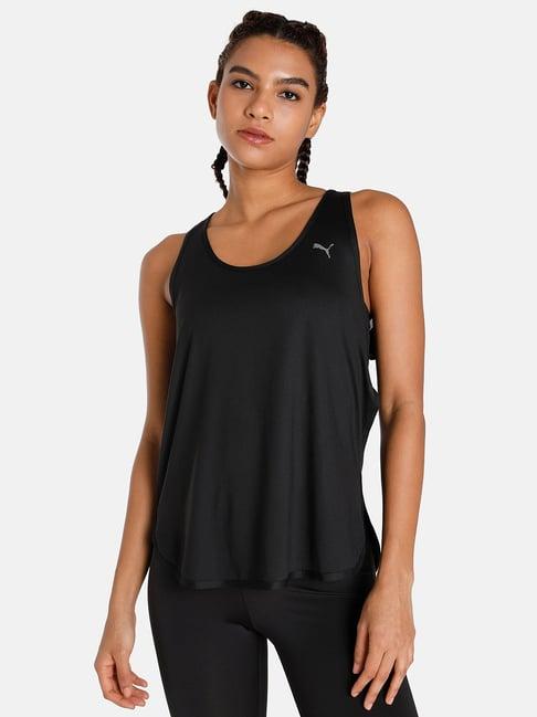 puma studio yogini lite black tank top