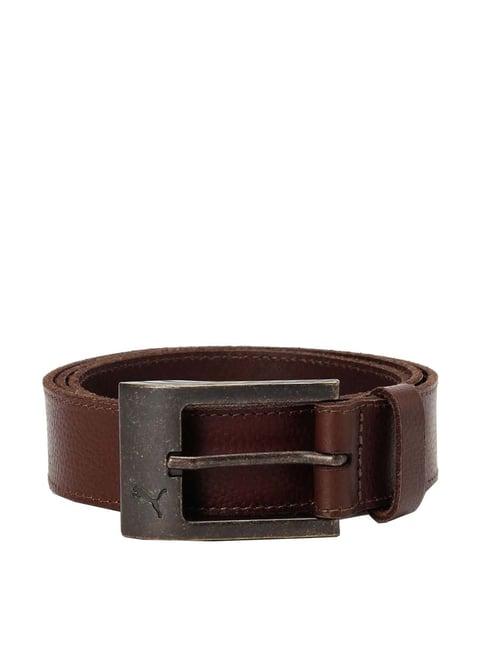 puma stylised brown waist belt for men