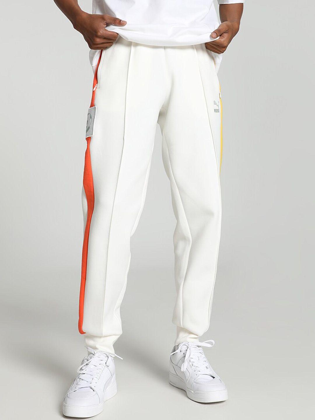 puma t7 mid-rise cotton joggers