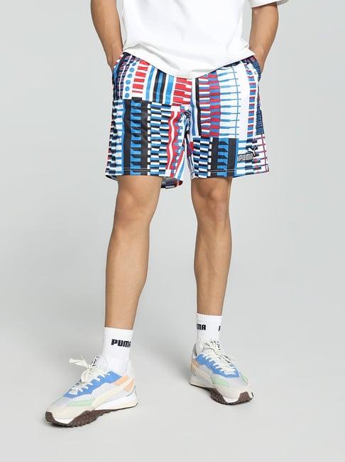 puma teamsport multicolored regular fit printed sports shorts