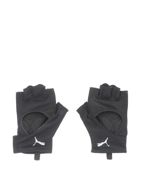 puma tr ess black solid gloves - m