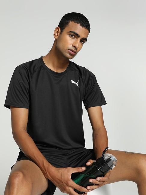 puma ultrabreathe black regular fit sports t-shirt