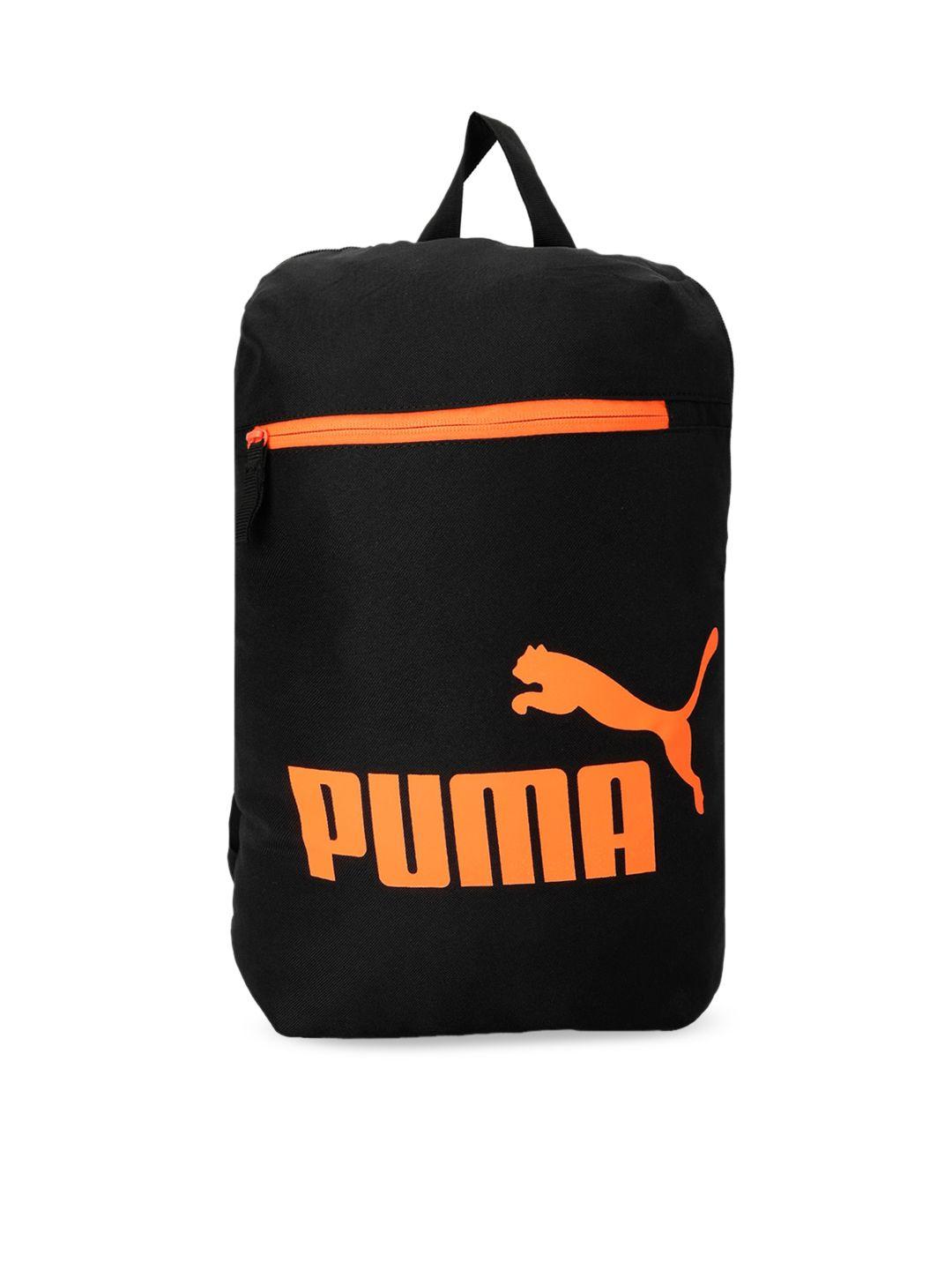 puma unisex black daypack ind iv brand logo backpack