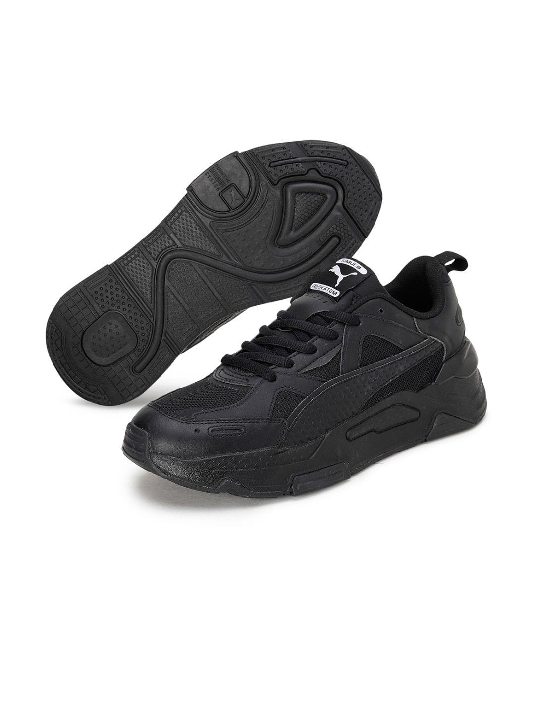 puma unisex black rs-simul8 core sneakers