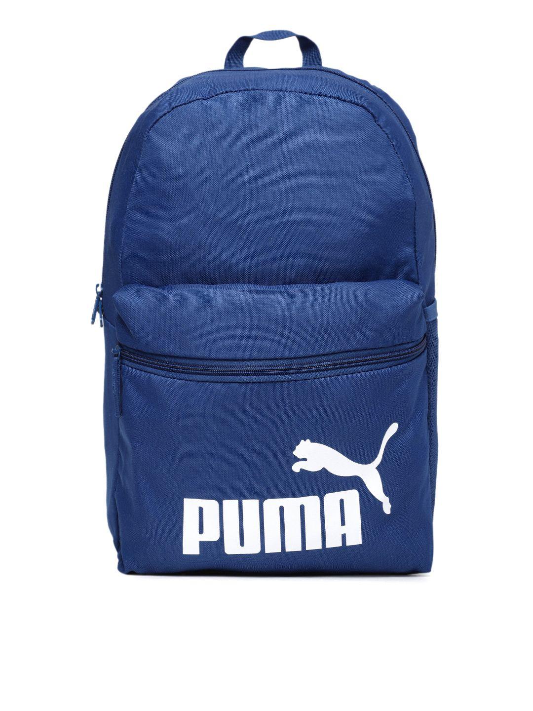 puma unisex blue brand logo phase backpack