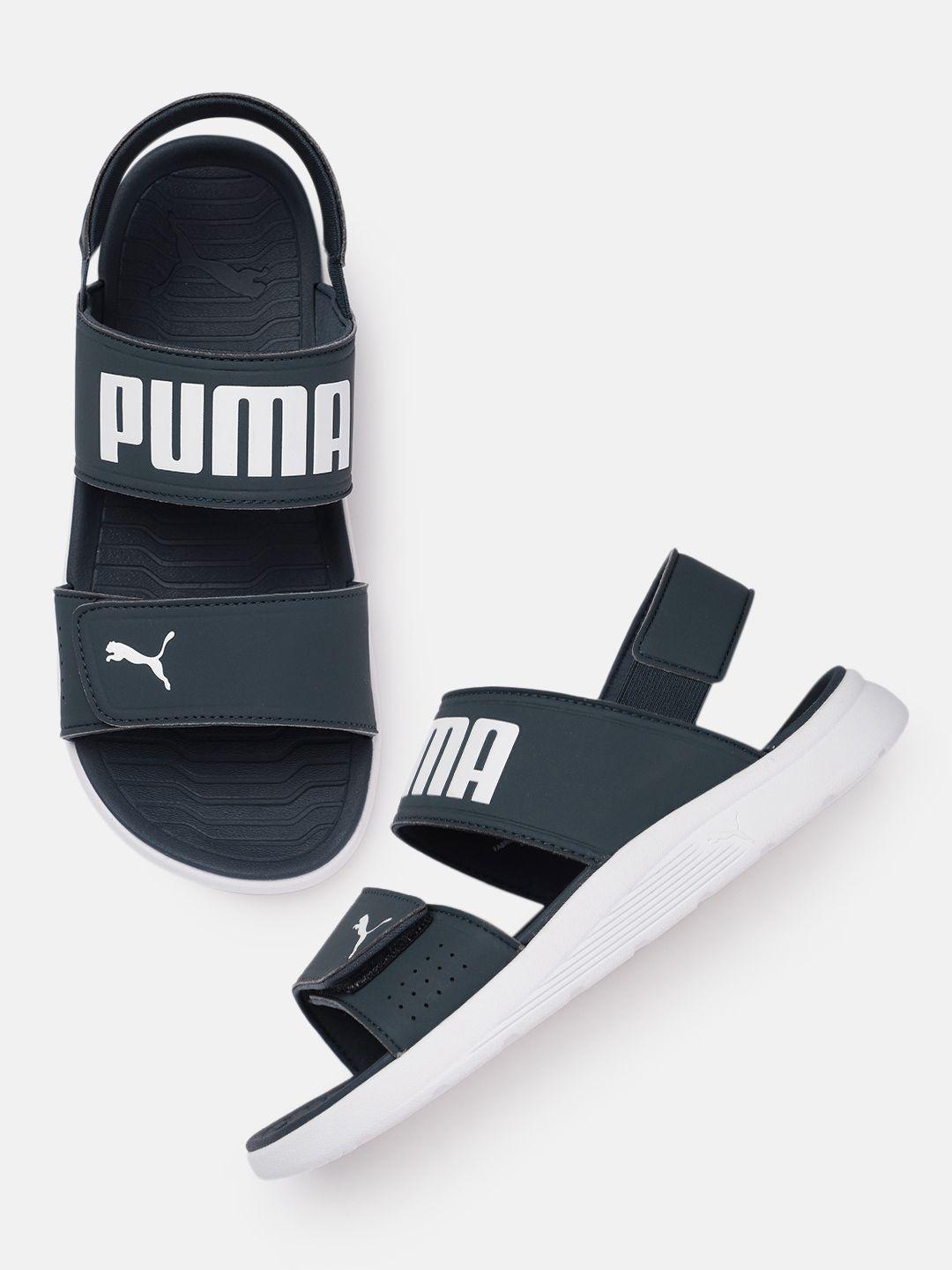 puma unisex brand logo print backstrap comfort sandals