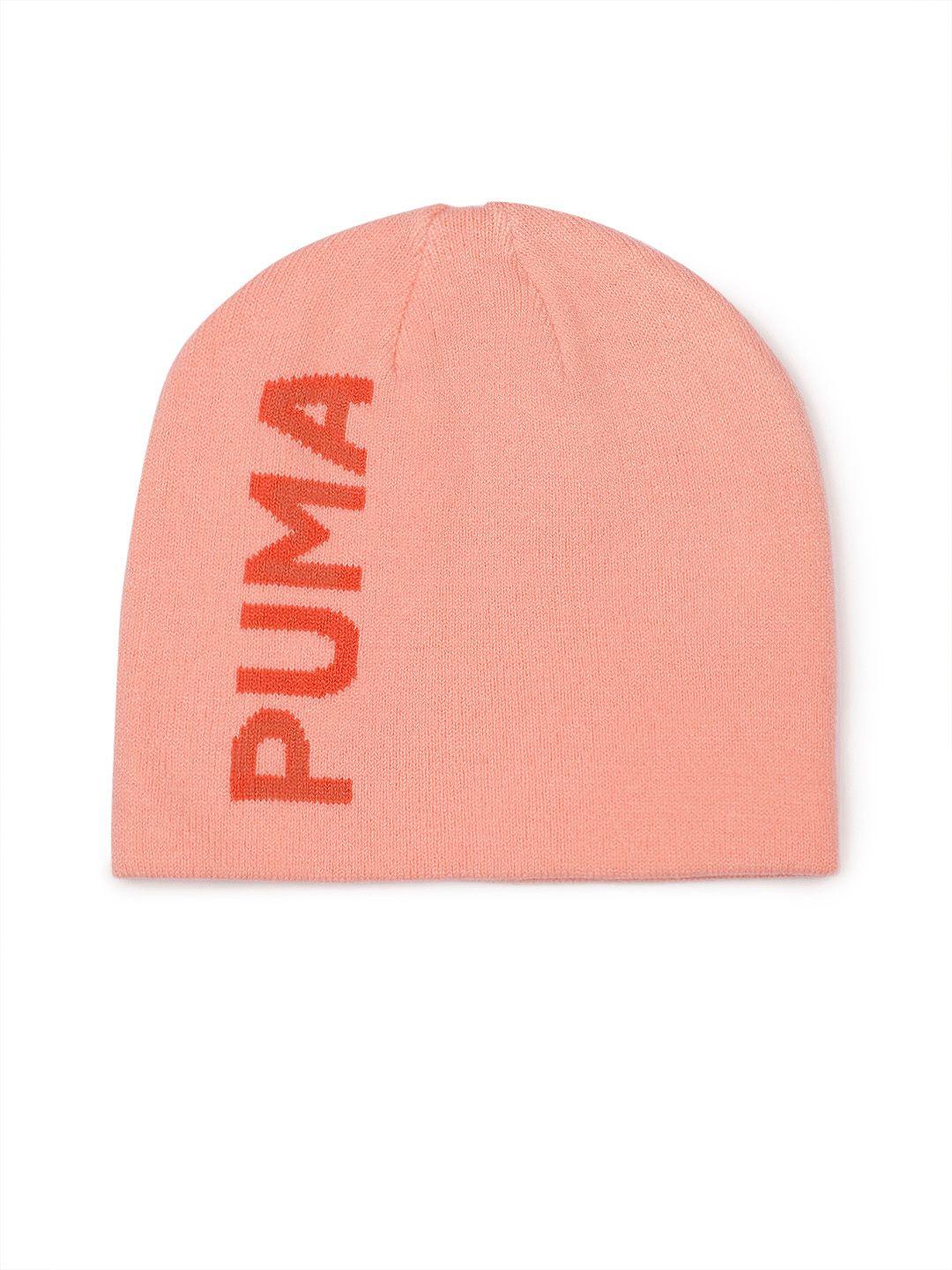 puma unisex brand logo print essential classic cuffless knitted beanie
