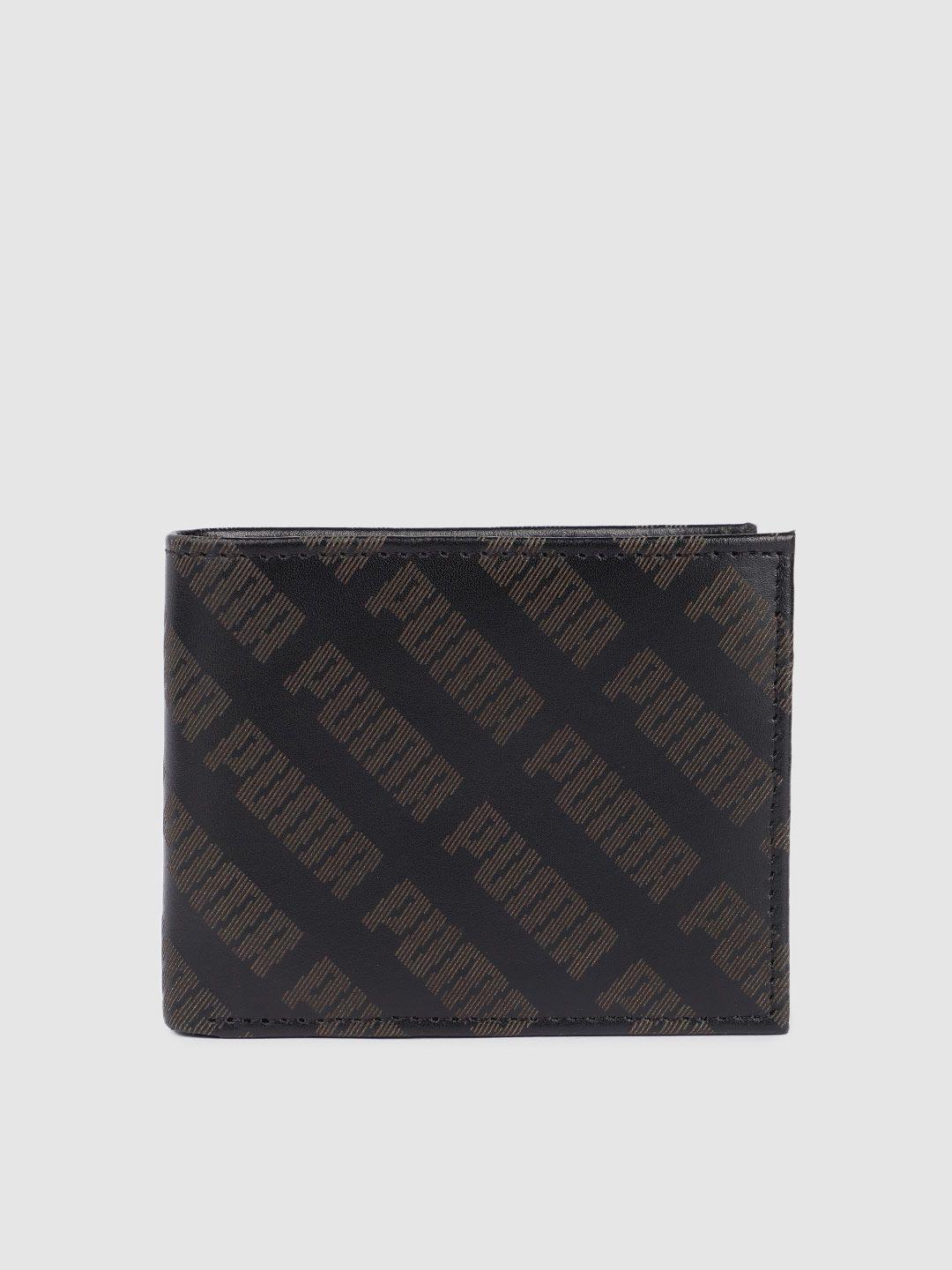 puma unisex brand logo printed two fold wallet