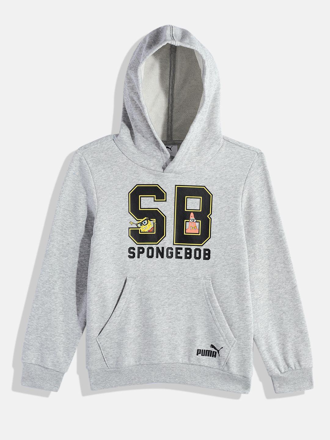 puma unisex kids spongebob squarepants youth printed hooded sweatshirt