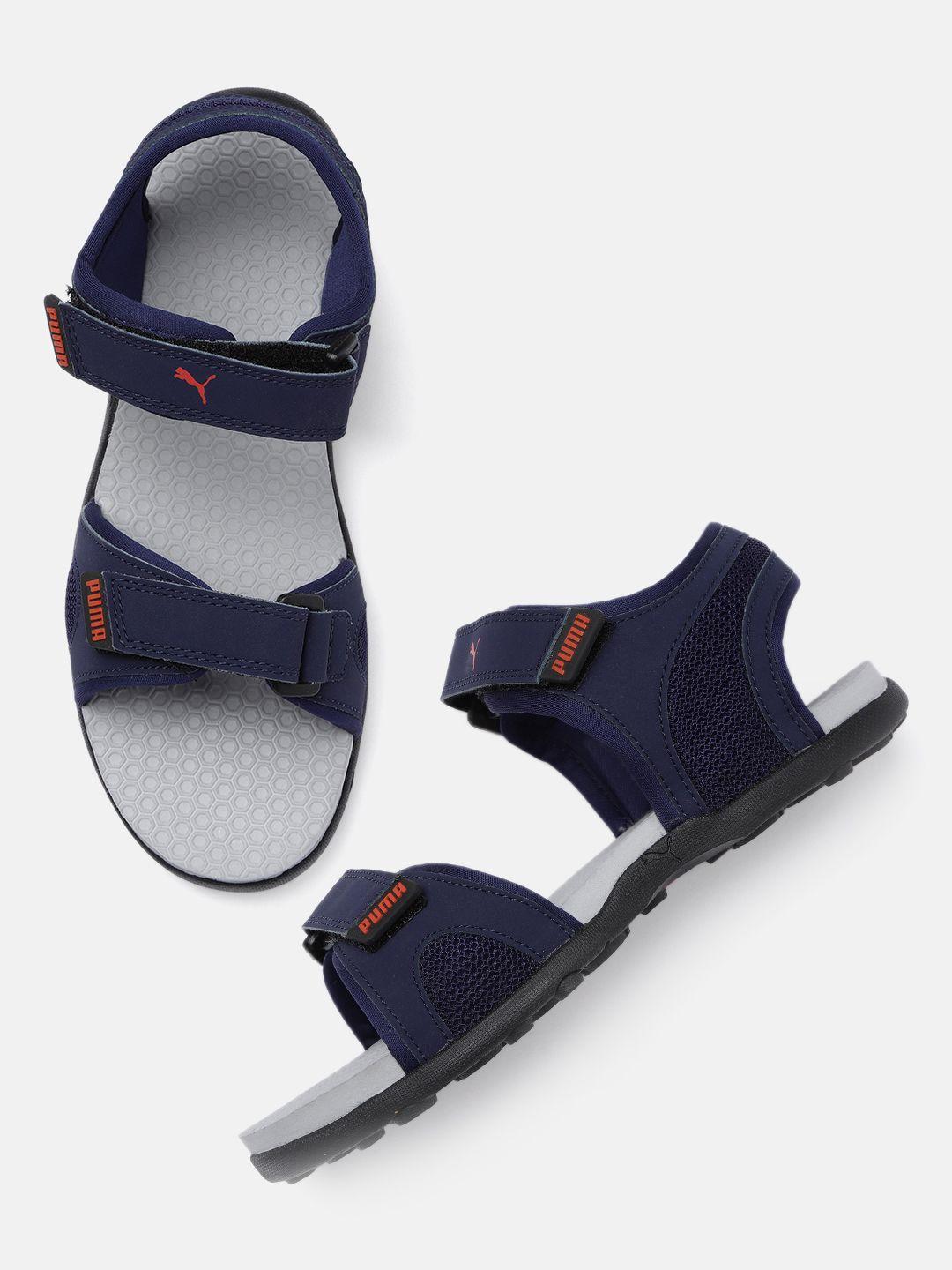 puma unisex navy blue relay mu sports sandals