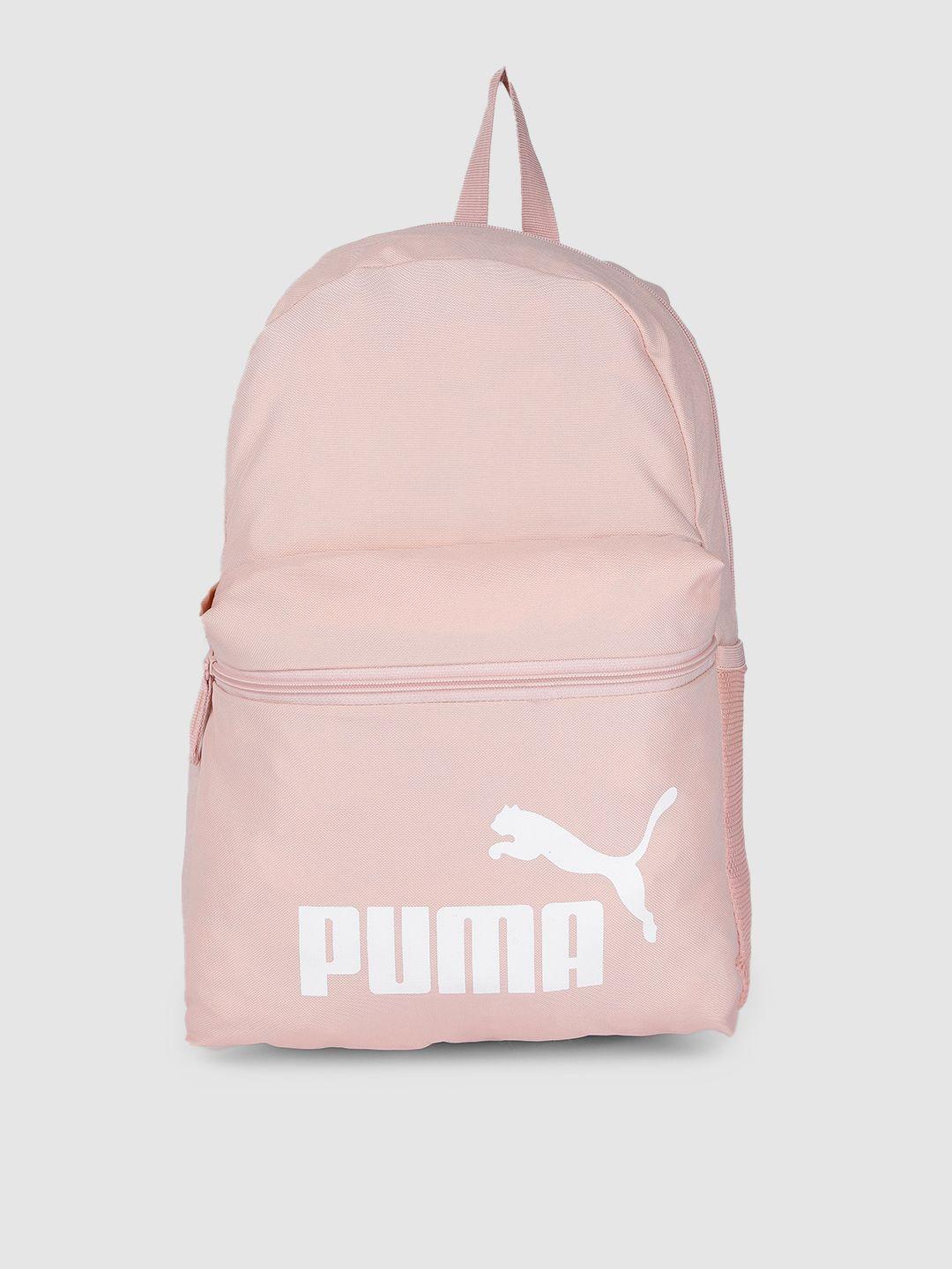 puma unisex nude pink phase brand logo printed laptop backpack