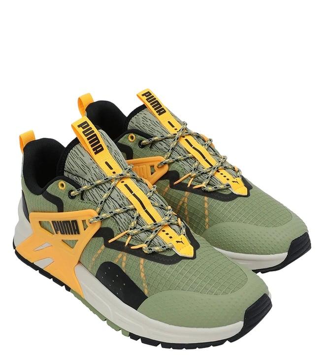 puma unisex pacer+ trail green sneakers