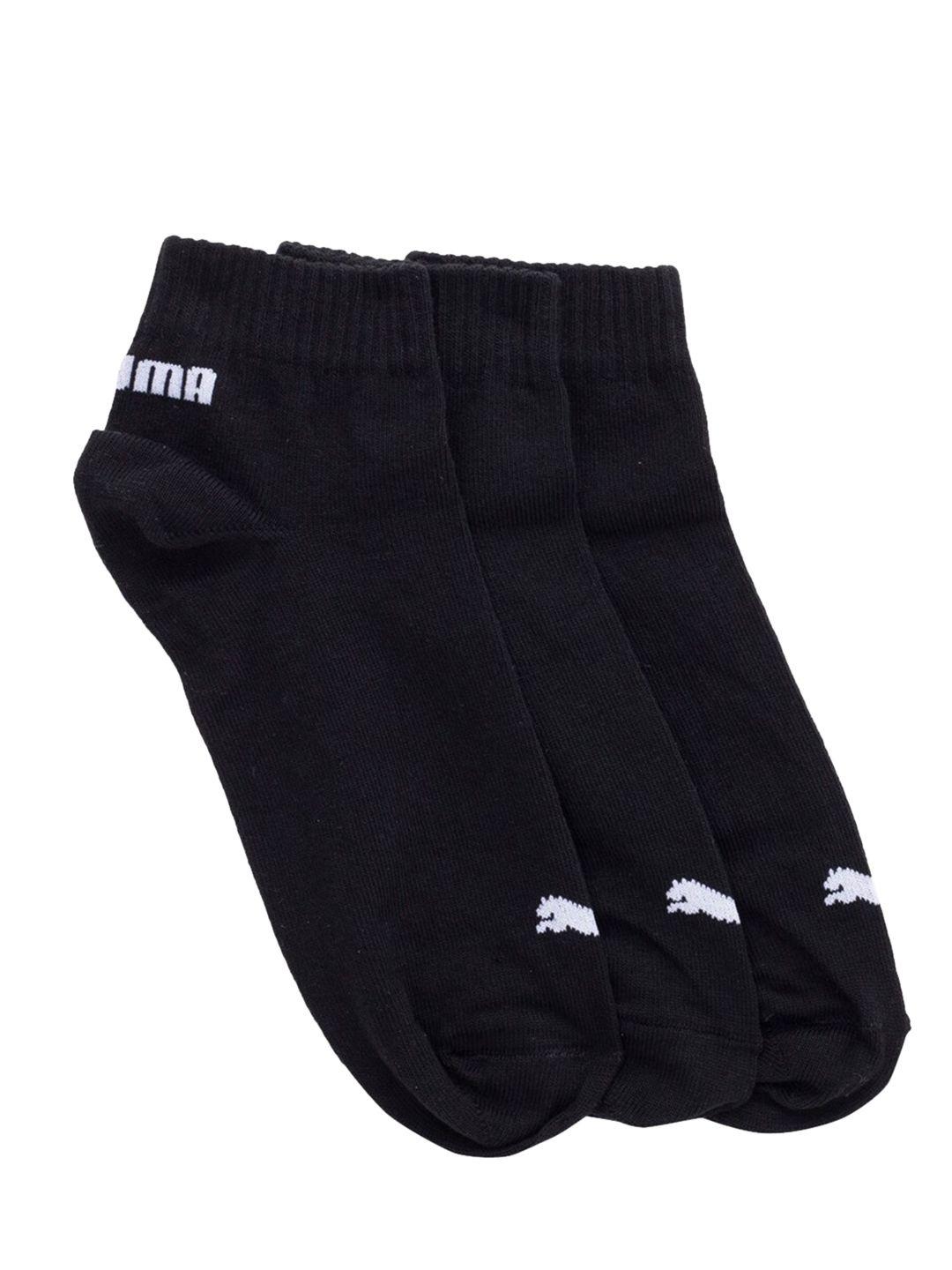 puma unisex pack of 3 assorted ankle-length socks