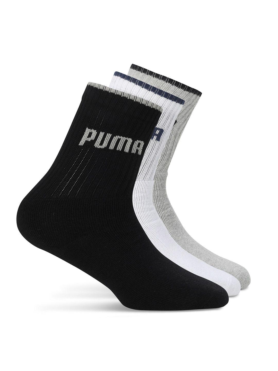 puma unisex pack of 3 crew-length socks