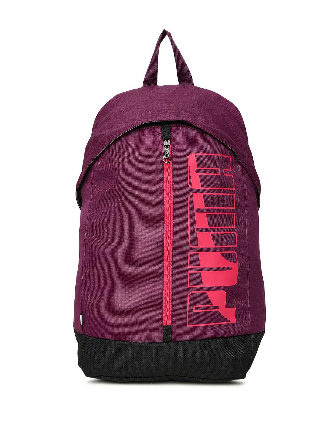 puma unisex purple brand logo pioneer backpack
