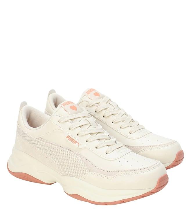 puma unisex warm white & deeva peach & alpine snow cilia mode coquette sneakers