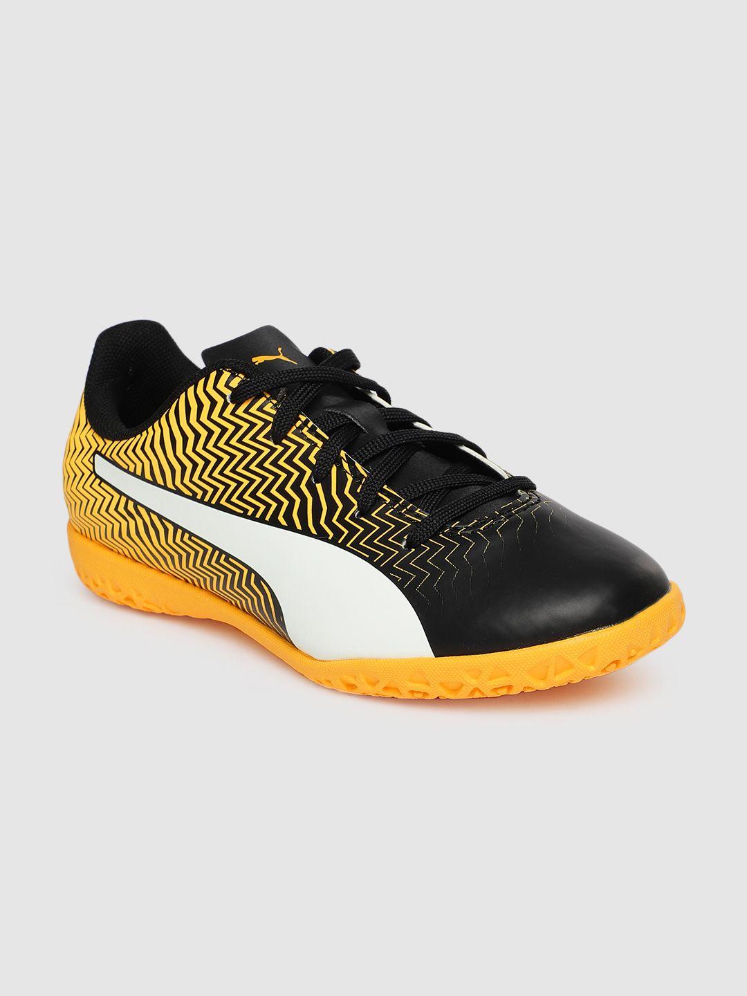 puma unisex yellow rapido ii it youth football shoes