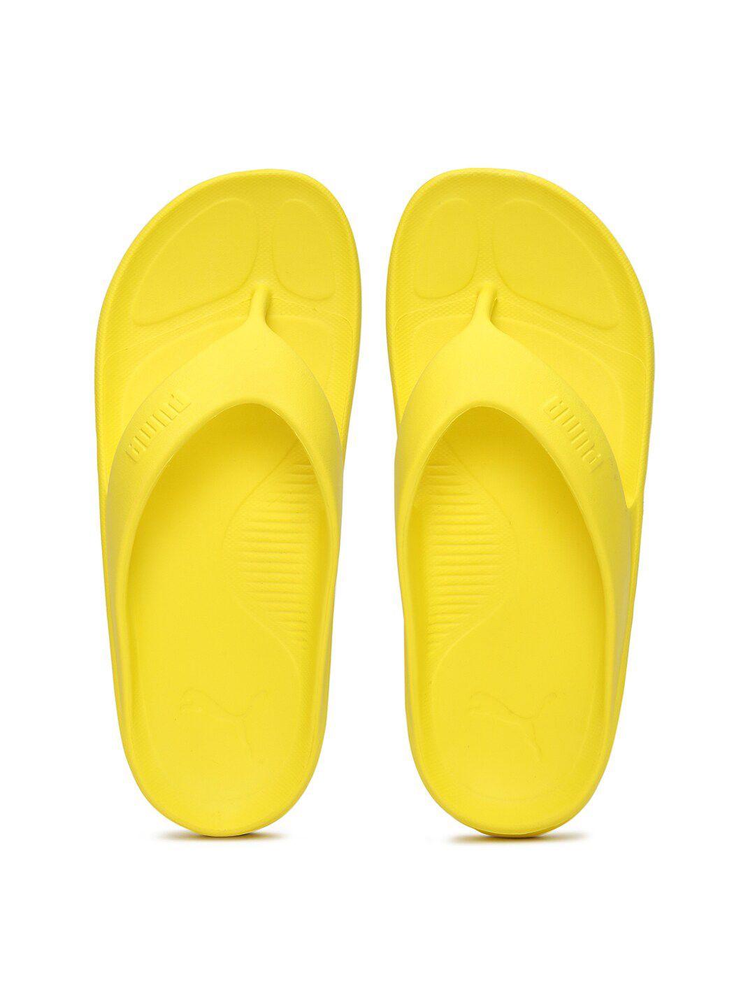 puma unisex yellow thong flip-flops