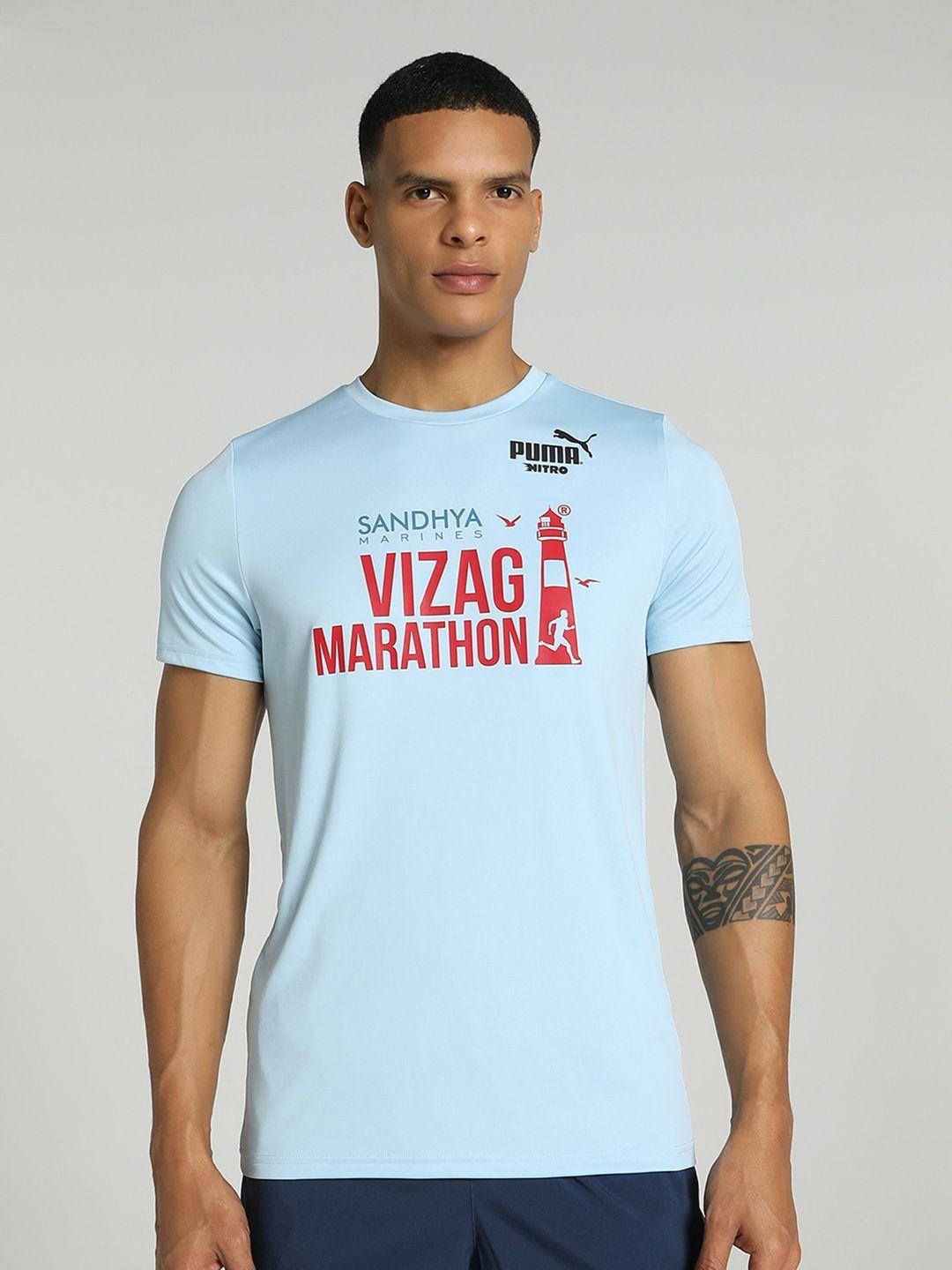 puma vizag marathon printed slim-fit tshirts