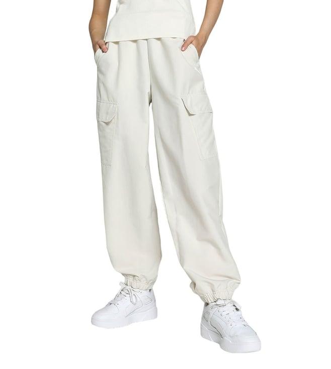 puma white dare to relaxed fit cargos