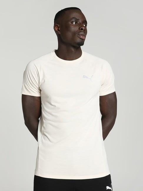 puma white slim fit evostripe t-shirt