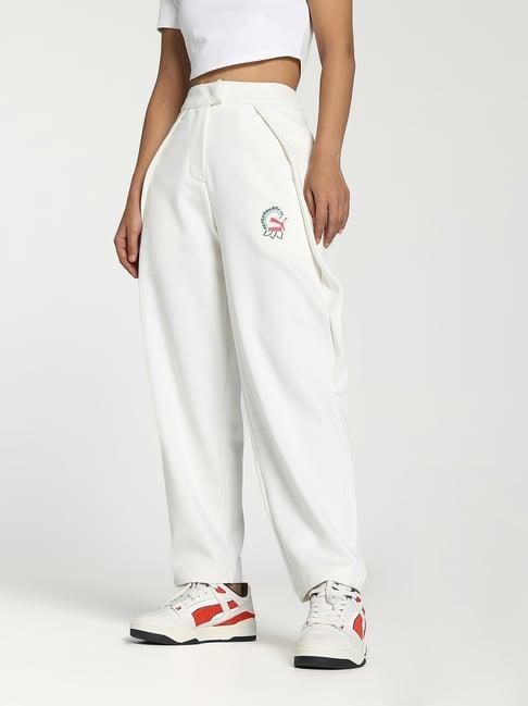 puma white track pants