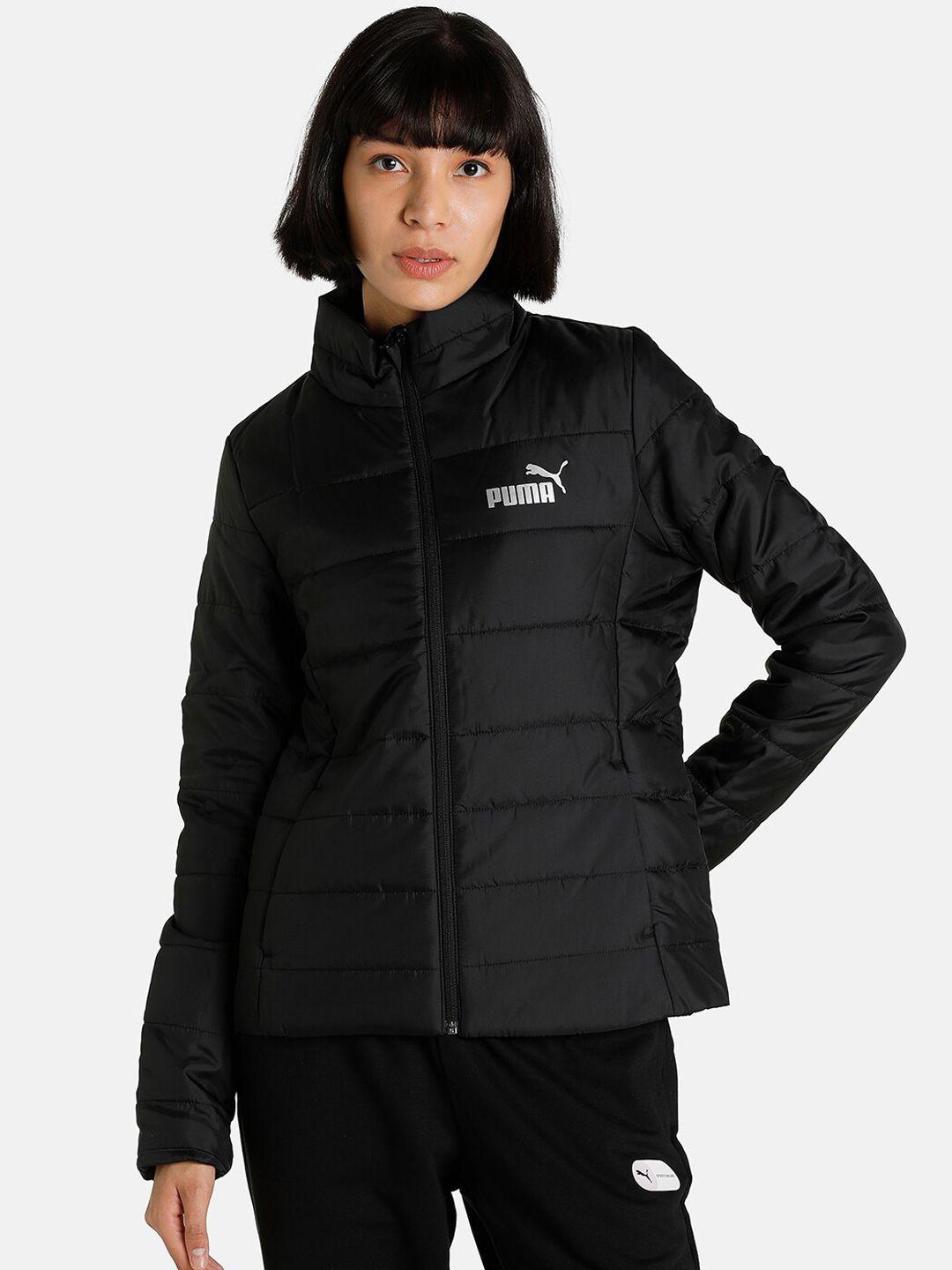 puma women black padded jacket