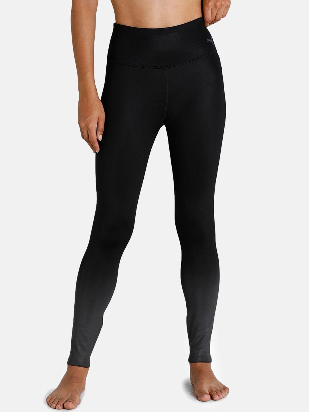 puma women black studio ombre yoga tights