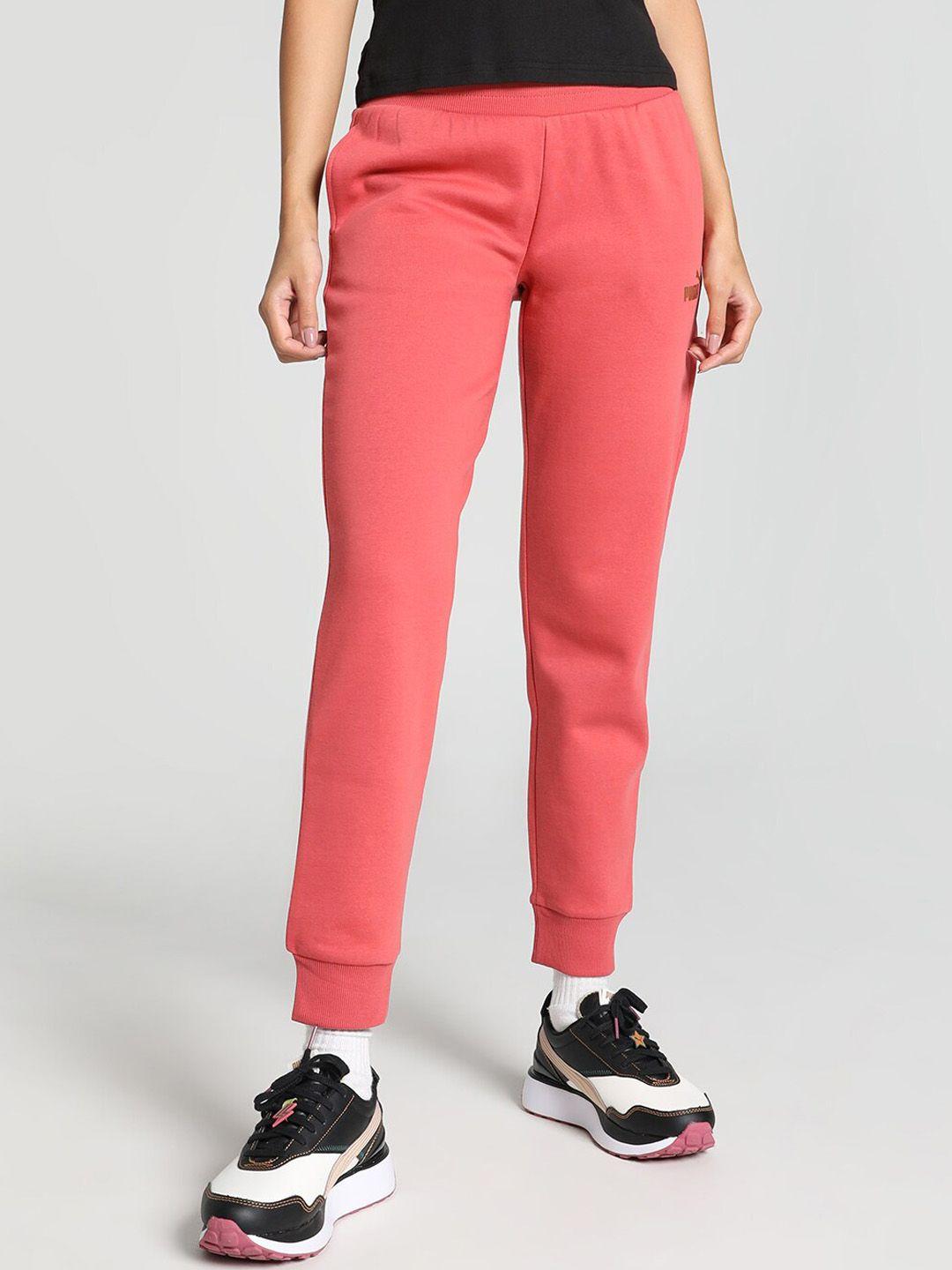 puma women ess+ metallic outdoor sports joggers