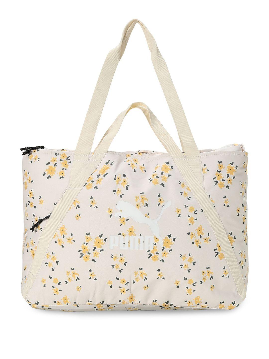 puma women floral printed shopper handbags