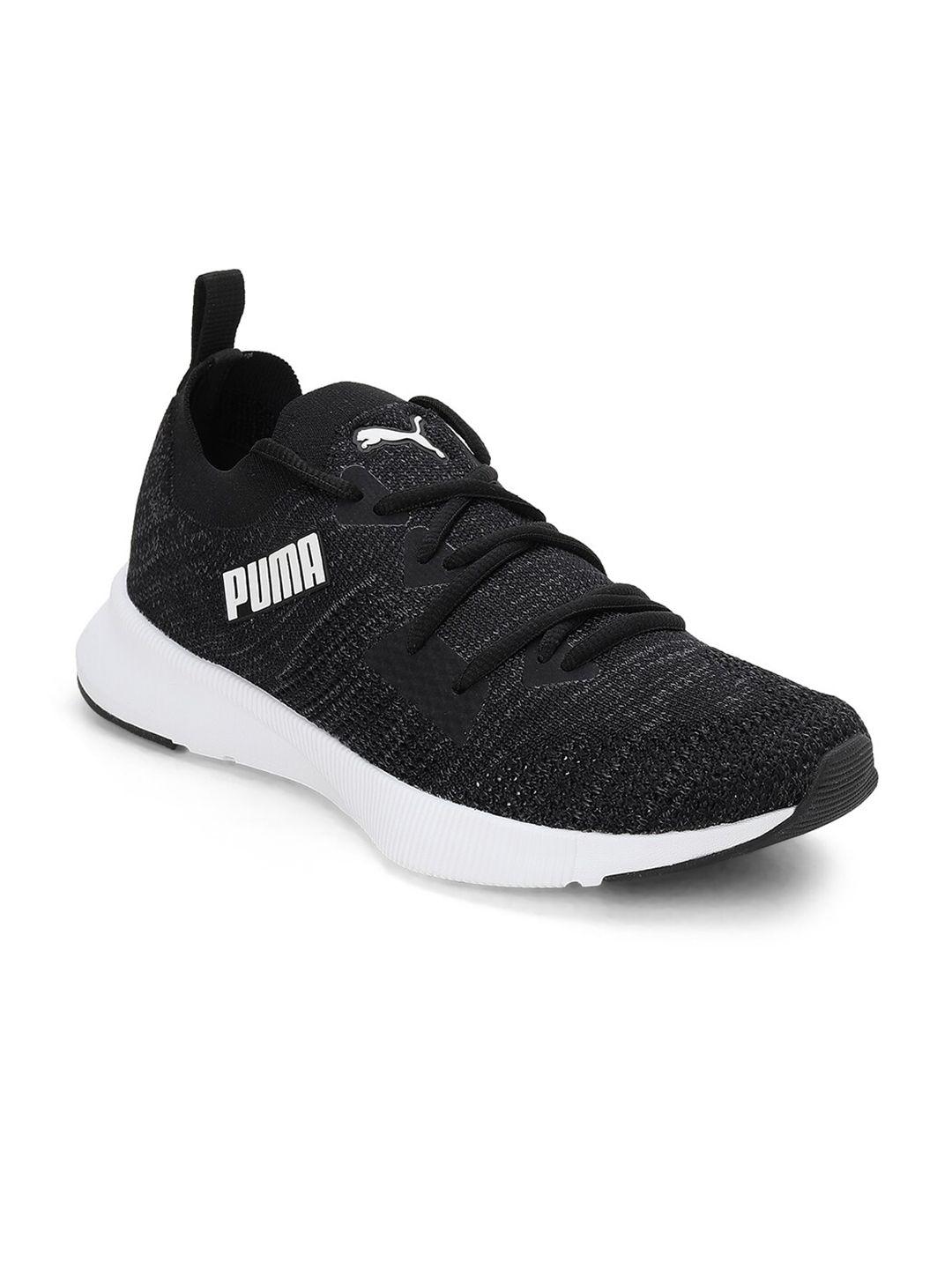 puma women flyer runner engineered knit textile running sports shoes