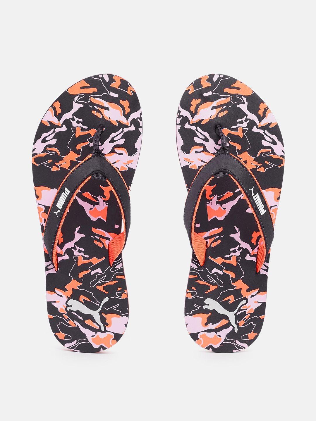 puma women hazel v2 printed thong flip-flops