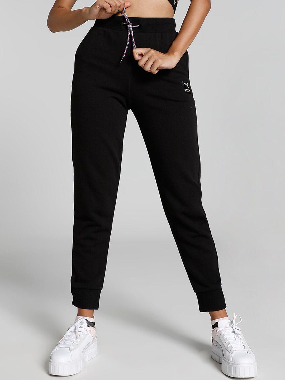 puma women international knit logo-printed regular fit track pant