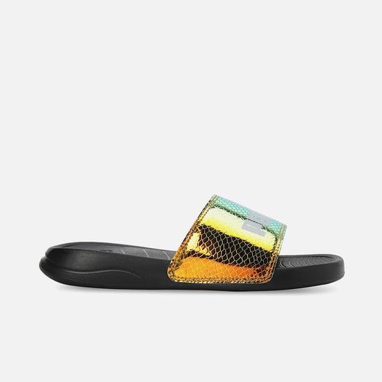 puma women printed sliders