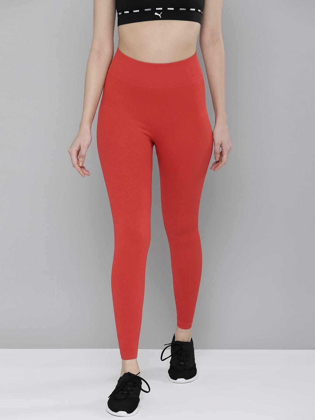 puma women red infuse evoknit  leggings