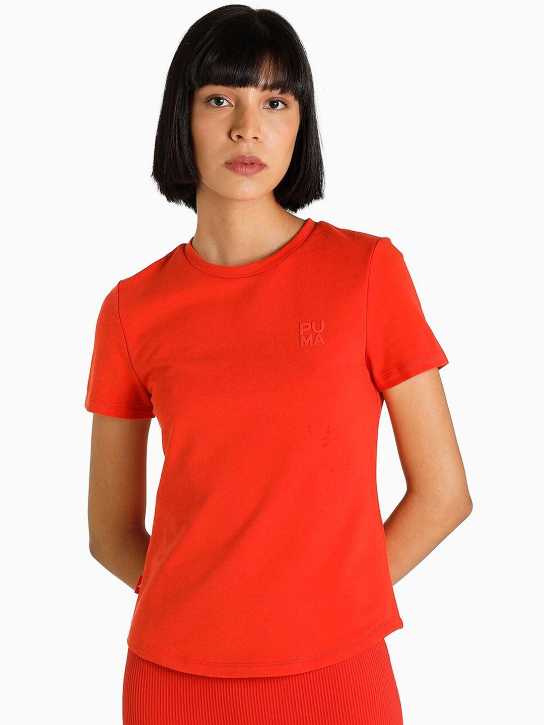 puma women red infuse slim t-shirt
