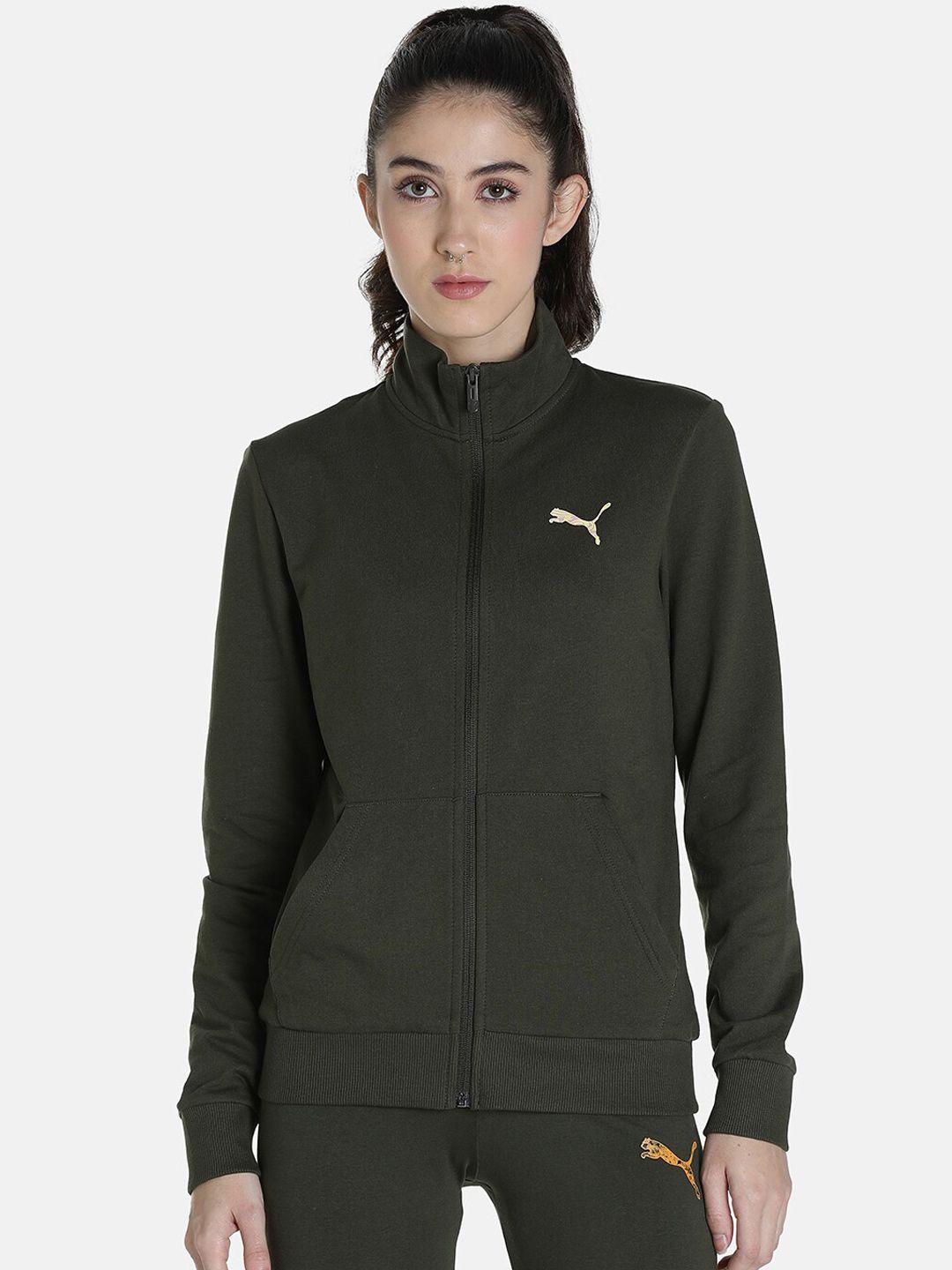 puma women solid pure cotton jackets