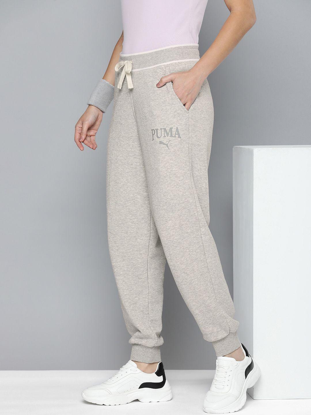 puma women squad straight fit mid rise outdoor joggers track pants