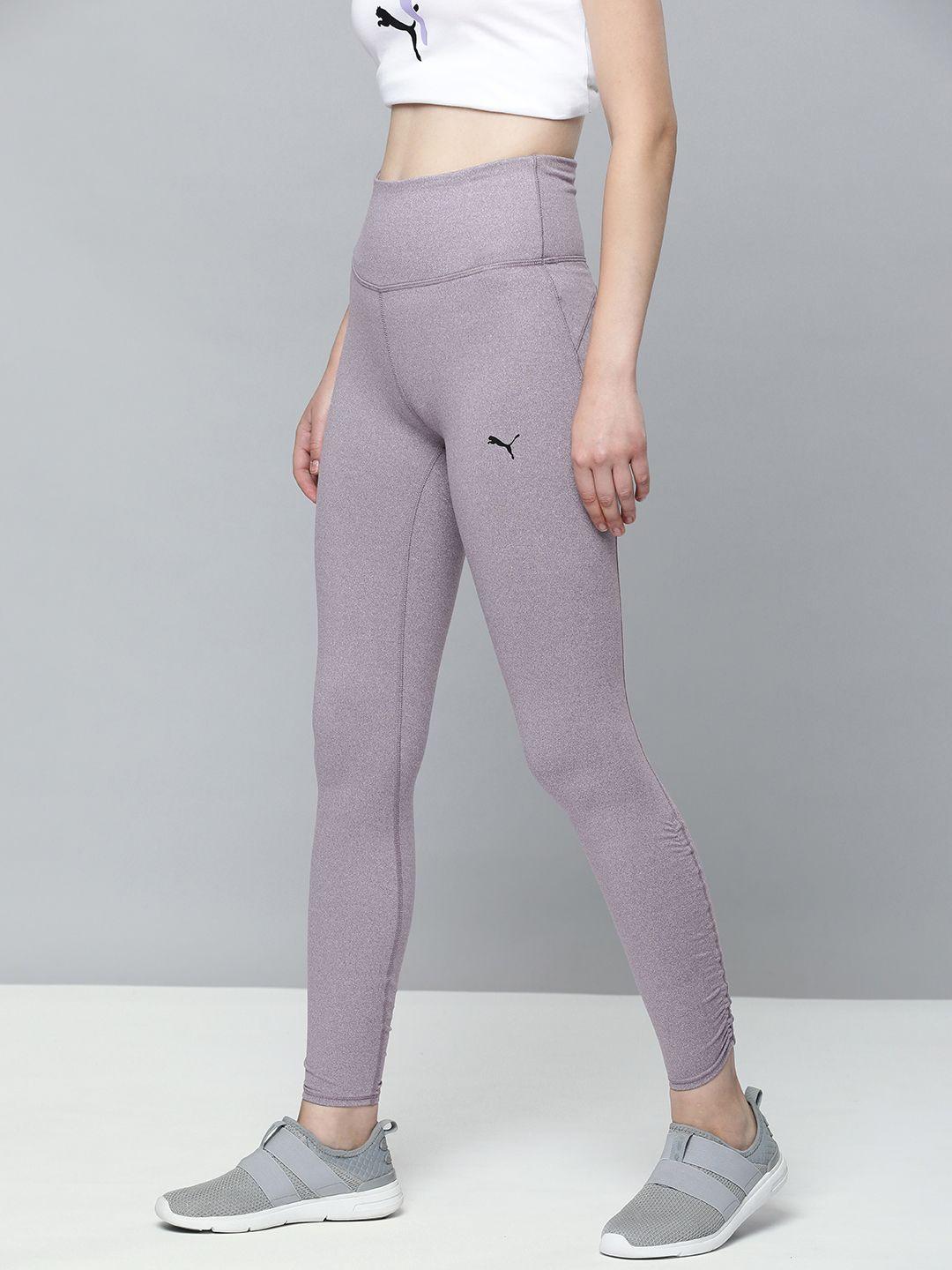 puma women studio foundation 7/8 drycell solid yoga tights