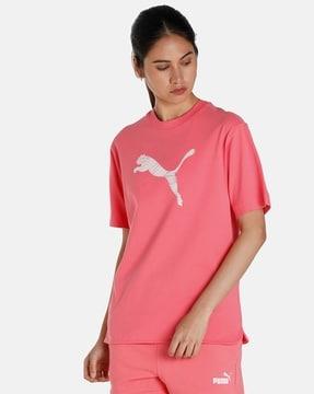 puma women tshirts, pink, xxs