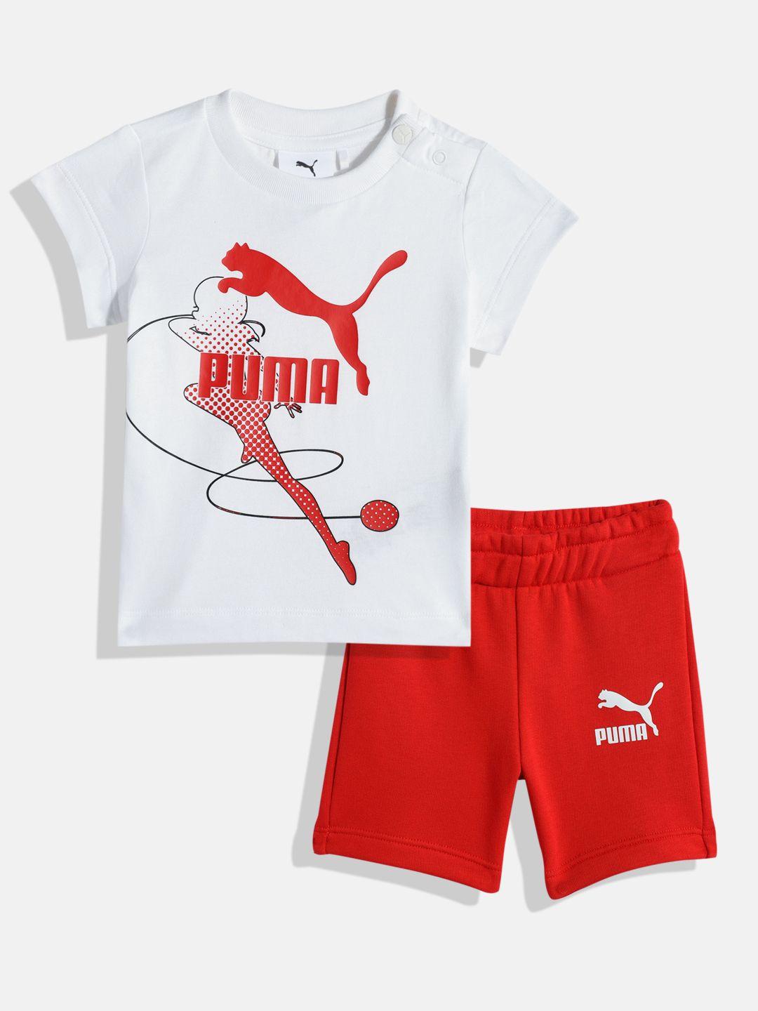 puma x miraculous kids printed t-shirt with shorts