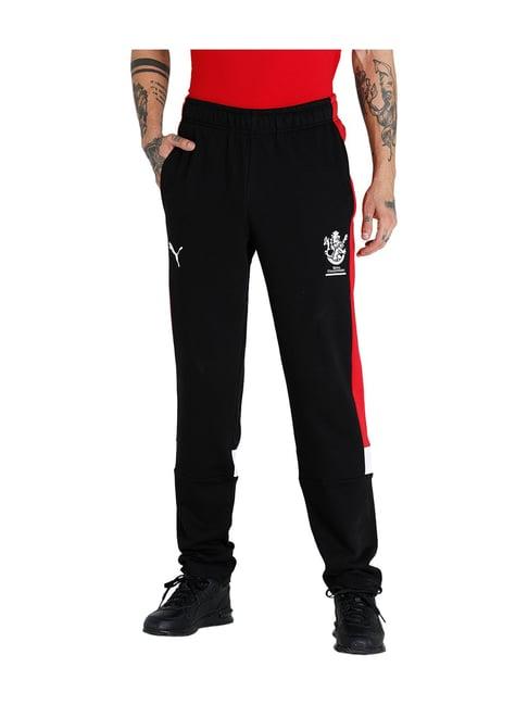 puma x rcb black knitted trackpants