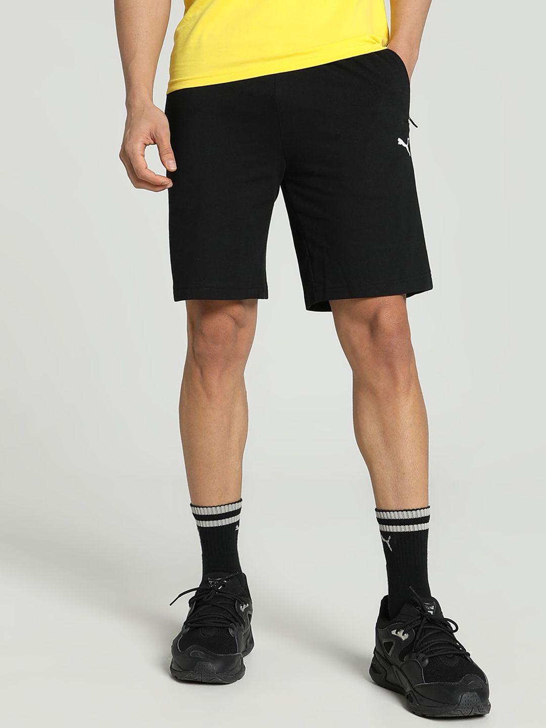 puma zippered bt men mid rise cotton sports shorts